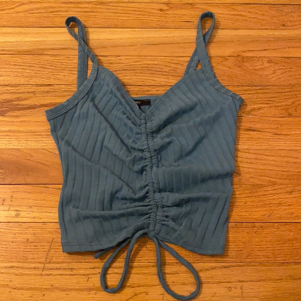 Blue/Green Cropped Tank Top